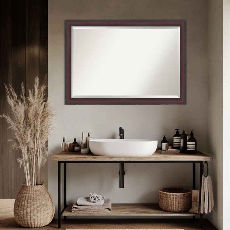 Miroir mural de salle de bain Grand Cherry, 27.75" x 39.75", Cerisier