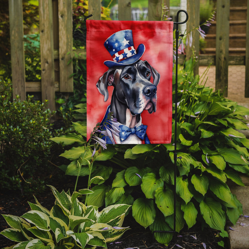 Drapeau patriotique du jardin américain, Grand danois noir