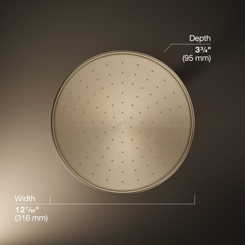 Rain Fixed Shower Head, Vibrant Brushed Bronze