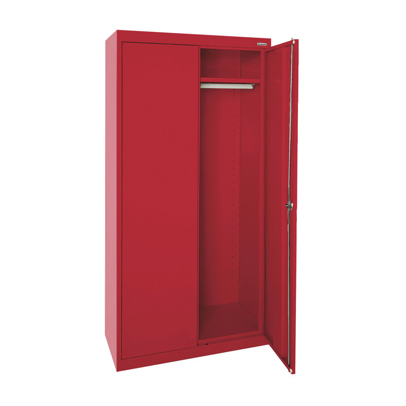Armoire de rangement garde-robe, H 72 po x l 36 po x P 24 po, Rouge
