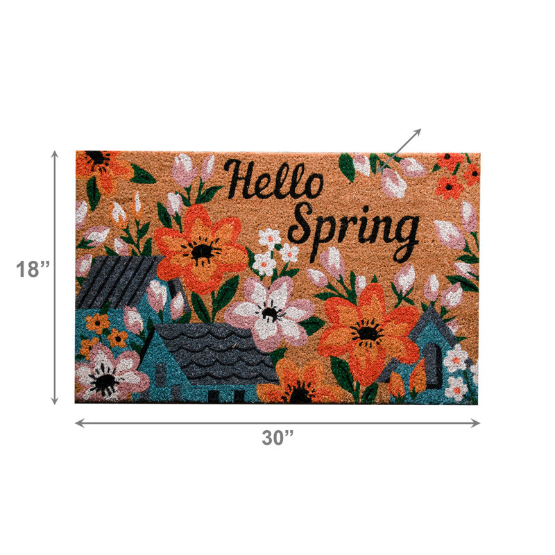 Paillasson en fibre de coco - Hello Spring