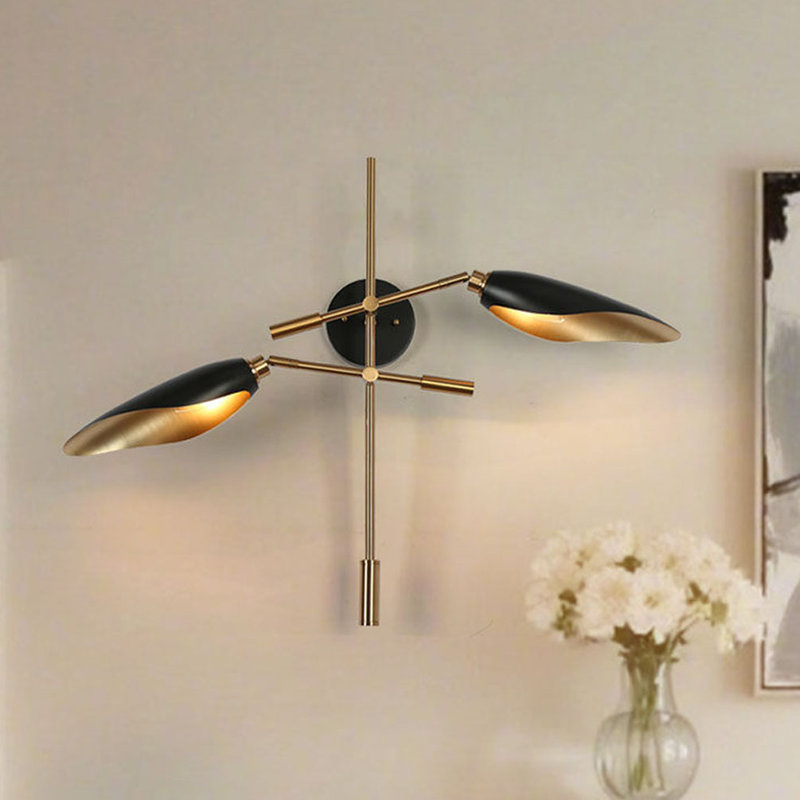 Farnborough 2-Light Dimmable Modern Adjustable Armed Wall Sconce