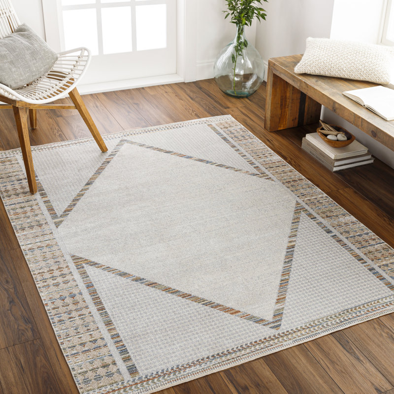 Wellesley Washable Geometric Indoor Rug, Rectangle 5'3" x 7'