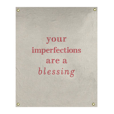 Tapisserie citation d’imperfections écrites en polyester