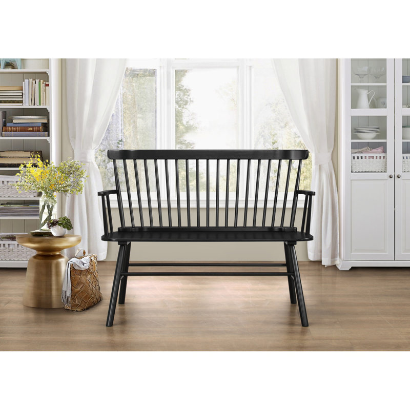 Chaise en bois noir 1pc, Noir