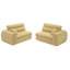 Canapé tissé à compression en chenille rayée, canapé compact à rangée droite avec éponge haute densité, canapé économiseur d'espace requis sans assemblage pour salon, appartement, bureau-917425834
