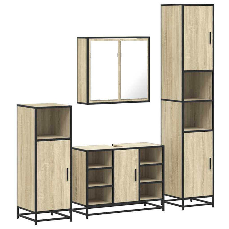 Alyzia Bathroom Furniture Suite, Light Wood