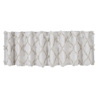 Az Cotton Geometric Tailored Window Valance