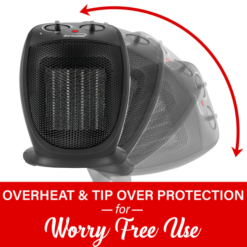 Brentwood 40 Watt 5000 BTU Electric Compact Space Heater