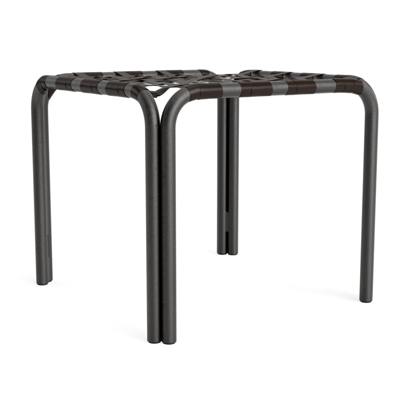Kantan Outdoor Square Side Table, Textured Pewter, Coffee