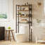 Calirose 23.6" W x 68 "H x 9.4" D Over The Toilet Storage with 4-tier shelf & 4 hooks-762726639