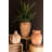 Kalaou Terracotta Vase with Vertical Ridges Rounded Silhouette – 12" Tall