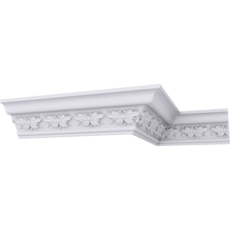 ÉCHANTILLON - Moulure à couronne papillon Endurathane, H 2 1/2 po x P 2 1/2 po x F 3 5/8 po x L 12 po (répétition 2 1/2 po)