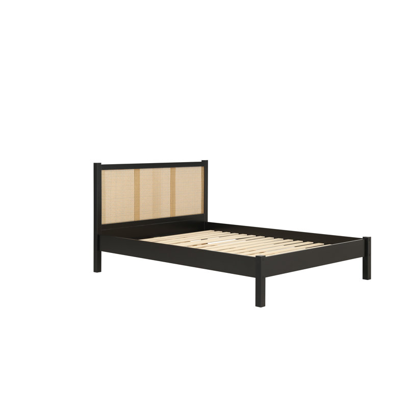 Noemi Kingsize (5') Panel Bed, Double (4'6), Black
