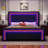 Deovion LED Upholstered 4-Drawer Platform Bed-577989015-585992397