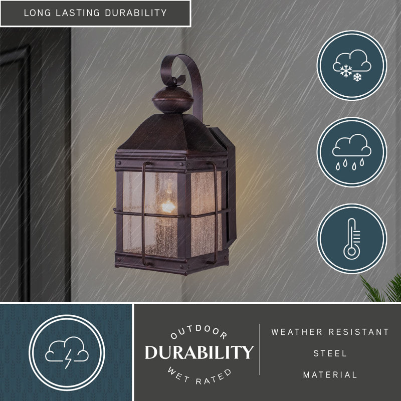 Lanterne murale d'extérieur 14,5 "H, Bronze royal