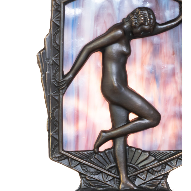 Lampe d'appoint 9 "High Deco Posing Lady, Bleu/blanc/rose