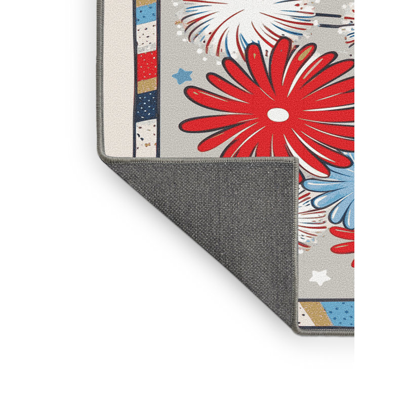Tapis vacances des fêtes The Holiday Aisle®, Rectangle 7 pi x 9 pi