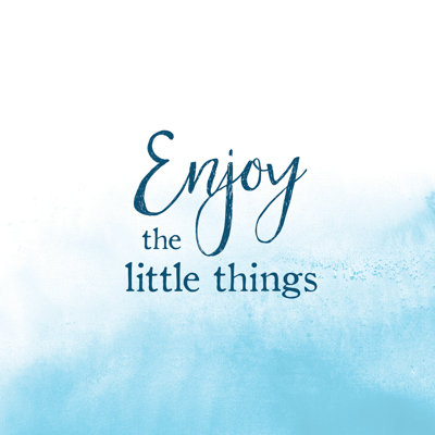 Enjoy Little Blue - Wrapped Canvas Print
