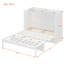 Lit escamotable double avec grands tiroirs, blanc