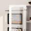Armoire-penderie de coin en L à 5 tablettes Saire