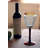 Recycled Wine Glass with Amber Rim Decorative Drinkware