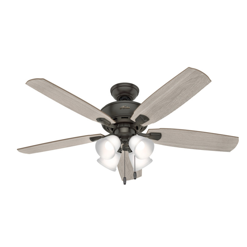 Amberlin 52" Noble Bronze Ceiling Fan with LED Light