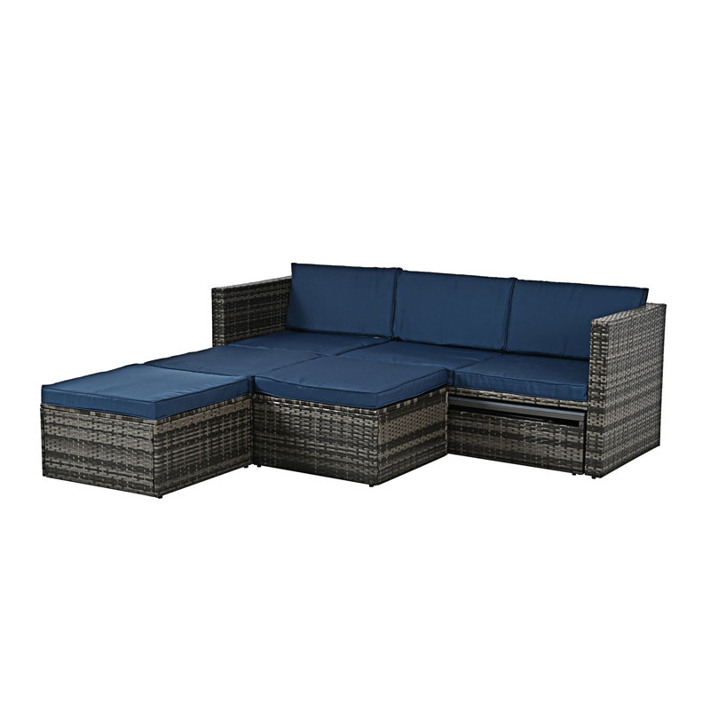 Outdoor Sectional Sofa Set, Blue