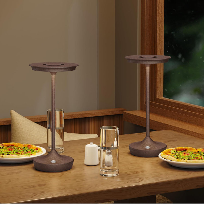 Lampe de table sans fil 2Pack, lampe de table portable rechargeable 6000Mah d'extérieur, lampe alimentée par pile à intensité variable 3 couleurs, lumière de table à DEL pour le dîner / la chambre / le restaurant / l'extérieur (2Pack)