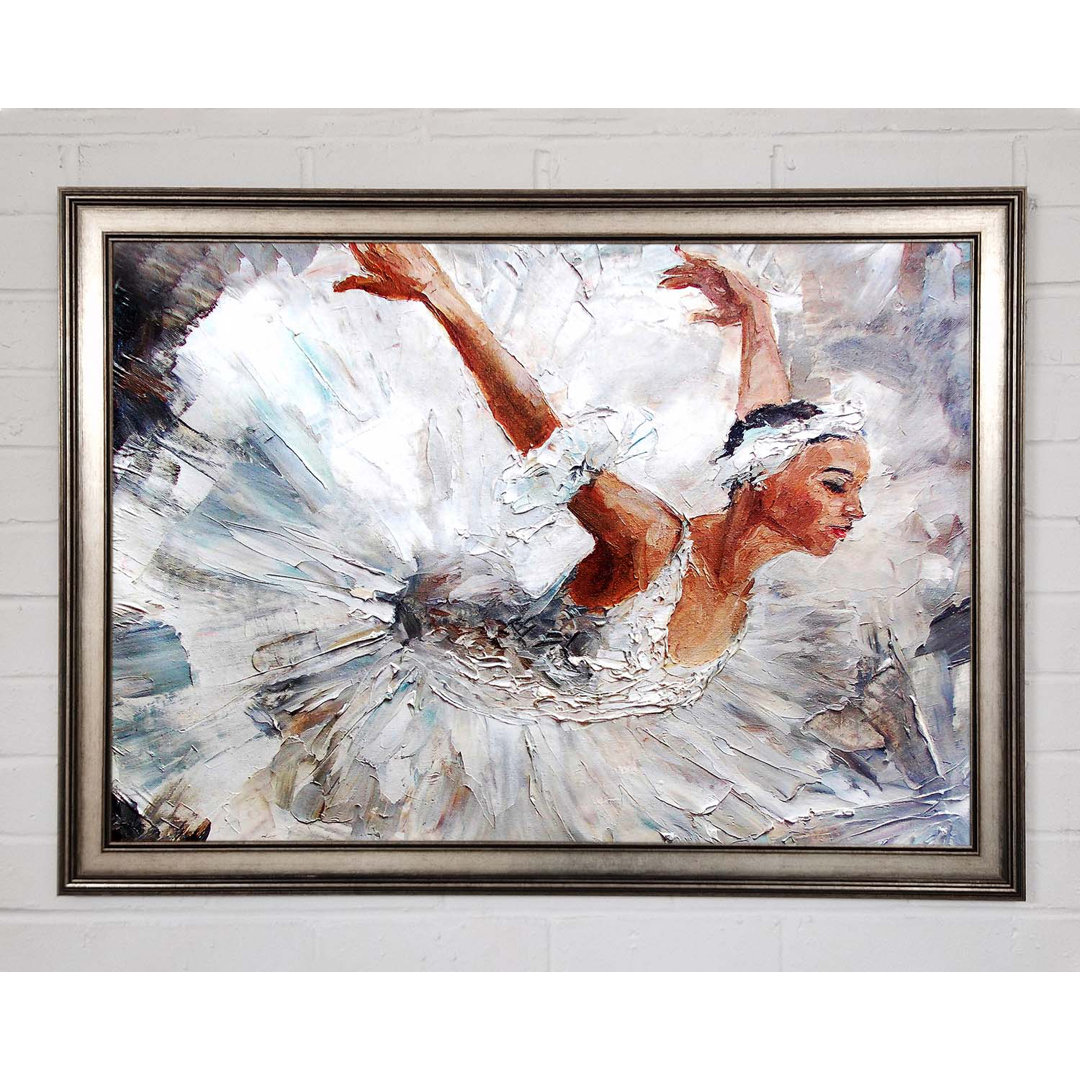 Hortence White Ballerina 2 Gerahmter Druck Wandkunst