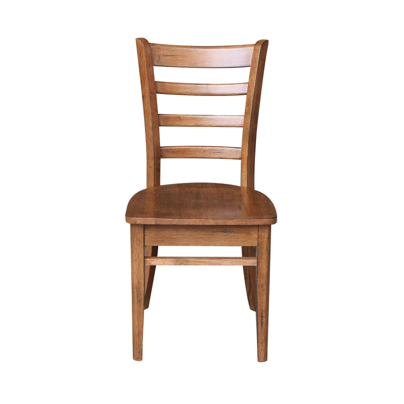 Alvery 17.7'' H Solid Wood Side Chair, Distressed Oak