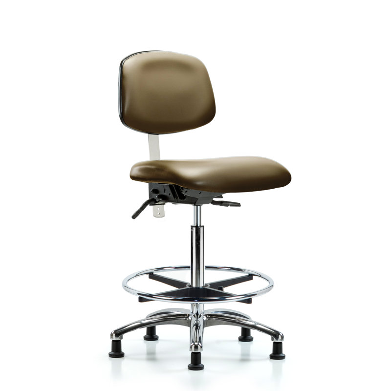 Kumie Vinyl Task Chair, Beige 