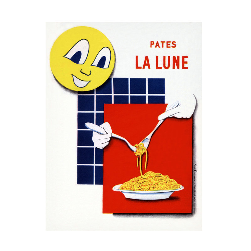"Inconnu", "French Pasta La Lune", 1952, art sur toile, H 19 po x l 14 po