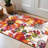 Florentia Floral Tufted Orange/Pink/Ivory Non-Slip Rubberback Area Rug-879100131