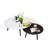 2 Piece Aluminum Patio Table Set With Sintered Stone Tabletop
