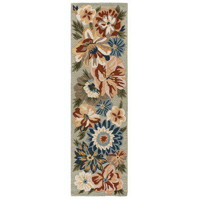 Jardin Hand Tufted Wool; Cotton Floral Indoor Rug