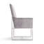 Chaise de salle à manger grise-850730213