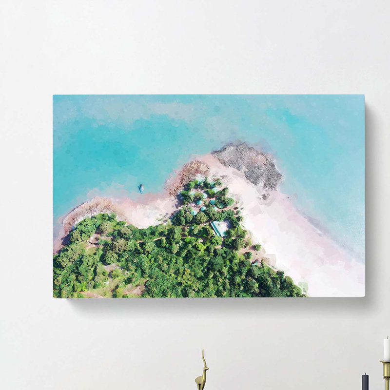 Beach in Conakry Guinea in Abstract - Wrapped Canvas, 60cm H x 91cm W x 3cm D