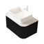 Meuble-lavabo de salle de bain 30 po avec lavabo, meuble de rangement mural à bordures courbées et flottantes avec tiroir, lavabo rectangulaire en céramique blanc, sans robinet, pré-assemblé-1501864824-1501864821
