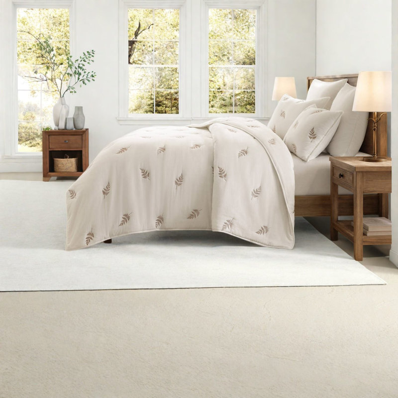 Cotton Floral Quilt Set