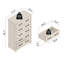 Commode 5 tiroirs H 46,7 po Walter-323445112