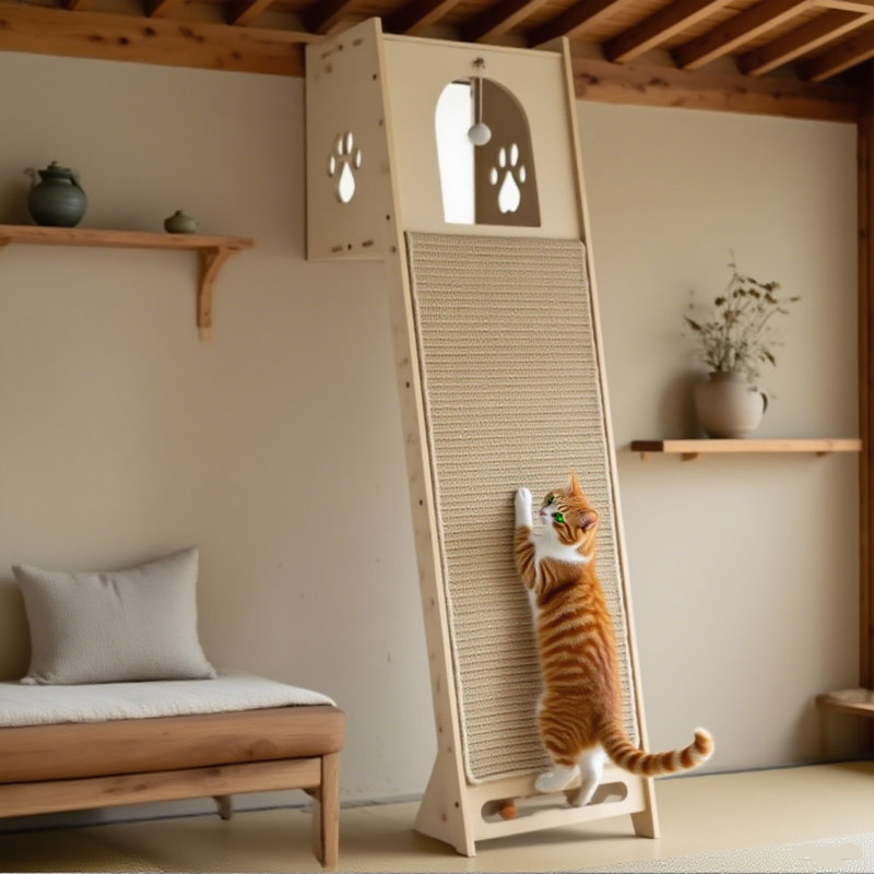 59-inch Wall-mounted Cat Perch Tower