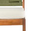 4 pièces Tabouret de bar d'extérieur vert en bois d'acacia massif et osier tissé Arly-129430225