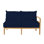 Santa Barbara 57.5" Wide Outdoor Teak Loveseat with Cushions