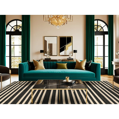  Tapis lavable rayé gris anthracite lavable