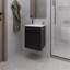 Lavabo de salle de bain Sutcliffe, noir-133527257