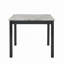 Ensemble de salle à manger à hauteur de comptoir 5 pièces Carré Faux Table de marbre Velours rembourré capitonné chaises à clous Pieds en bois Mobilier de salle à manger-2060629872