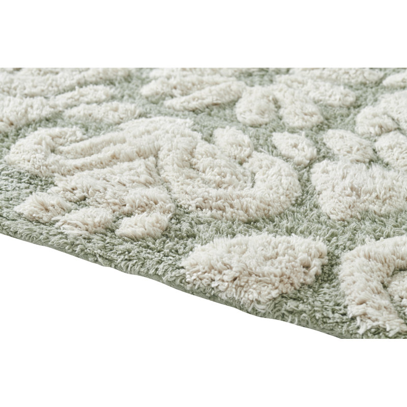 Chemash Premium-Quality 100% Cotton Super Absorbent Machine Washable 5 Piece Bathroom Rug Set, Sage