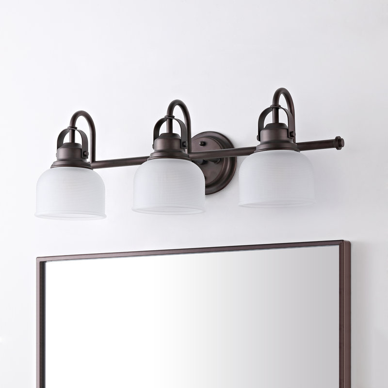 Gilcrease Metal/Glass LED Vanity Light, Oil Rubbed Bronze, 3