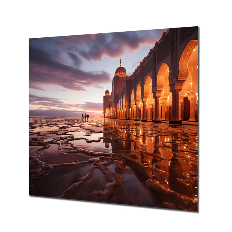 Moroccan Mosque Majesty III - Islam Metal Wall Art, 16" H x 16" W